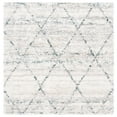thumbnail image 1 of SAFAVIEH Fontana Darina Diamond Shag Area Rug, Green/Ivory, 6'7" x 6'7" Square, 1 of 7