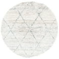 thumbnail image 1 of SAFAVIEH Fontana Darina Diamond Shag Area Rug, Turquoise/Ivory, 6'7" x 6'7" Round, 1 of 8