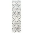 thumbnail image 1 of SAFAVIEH Fontana Darina Diamond Shag Runner Rug, Grey/Ivory, 2'3" x 12', 1 of 9