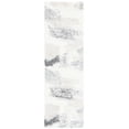 thumbnail image 1 of SAFAVIEH Fontana Darrell Abstract Shag Runner Rug, Ivory/Grey, 2'3" x 8', 1 of 8