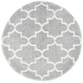 thumbnail image 1 of SAFAVIEH Fontana Hilda Geometric Shag Area Rug, Grey/Cream, 5'3" x 5'3" Round, 1 of 7
