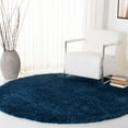 thumbnail image 1 of SAFAVIEH Fontana Jamie Solid Plush Shag Area Rug, Blue, 6'7" x 6'7" Round, 1 of 8