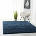 thumbnail image 1 of SAFAVIEH Fontana Jamie Solid Plush Shag Area Rug, Blue, 6'7" x 6'7" Square, 1 of 9