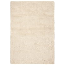 SAFAVIEH Fontana Jamie Solid Plush Shag Area Rug, Cream, 6'7" x 9'