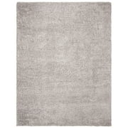 SAFAVIEH Fontana Jamie Solid Plush Shag Area Rug, Grey, 11' x 15'