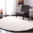 thumbnail image 1 of SAFAVIEH Fontana Jamie Solid Plush Shag Area Rug, Ivory, 6'7" x 6'7" Round, 1 of 9