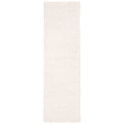 SAFAVIEH Fontana Jamie Solid Plush Shag Runner Rug, Ivory, 2'3" x 18'