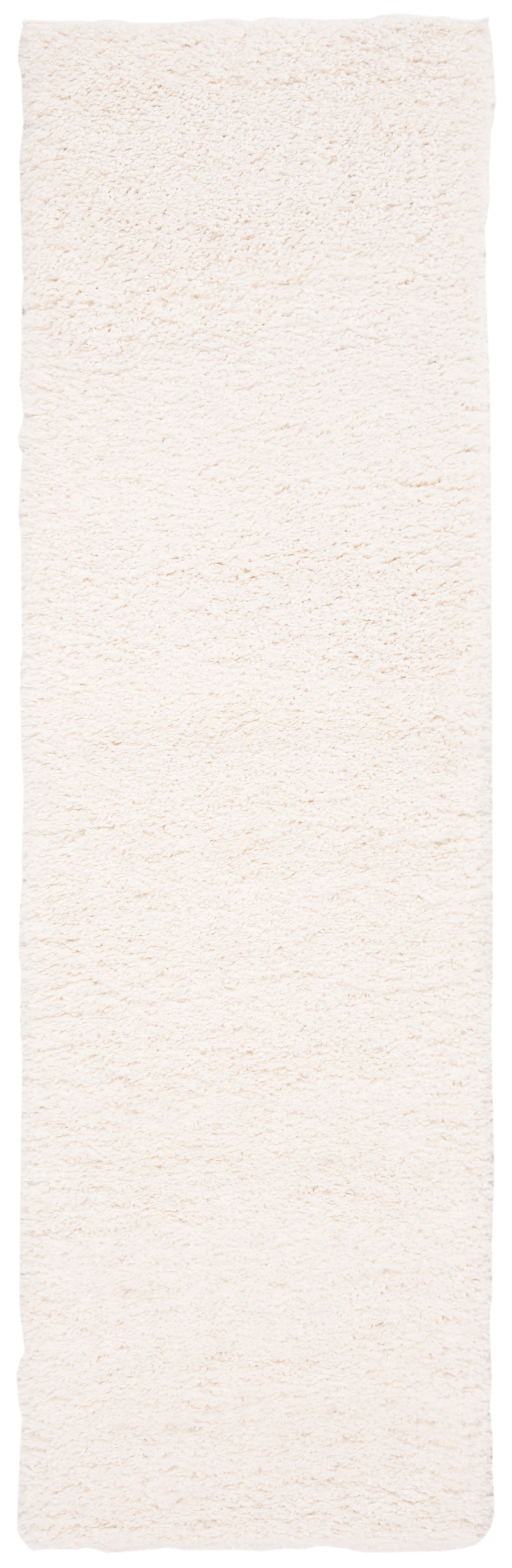 Jamie Rug SAFAVIEH Fontana Jamie Solid Plush Shag Runner Rug, Ivory, 2'3