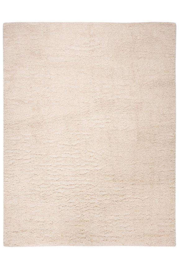 Fontana Jamie Solid Shag Area Rug, Creme, 10' x 14'