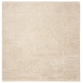 thumbnail image 1 of SAFAVIEH Fontana Jamie Solid Shag Area Rug, Creme, 5'3" x 5'3" Square, 1 of 6