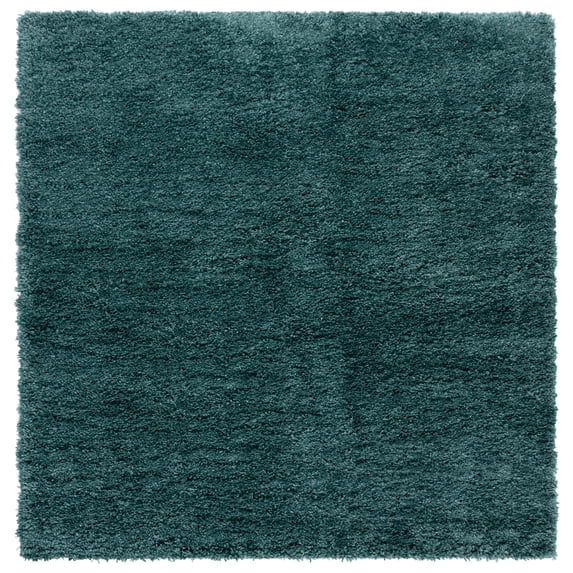 SAFAVIEH Fontana Jamie Solid Shag Area Rug, Dark Green, 6'7" x 6'7" Square