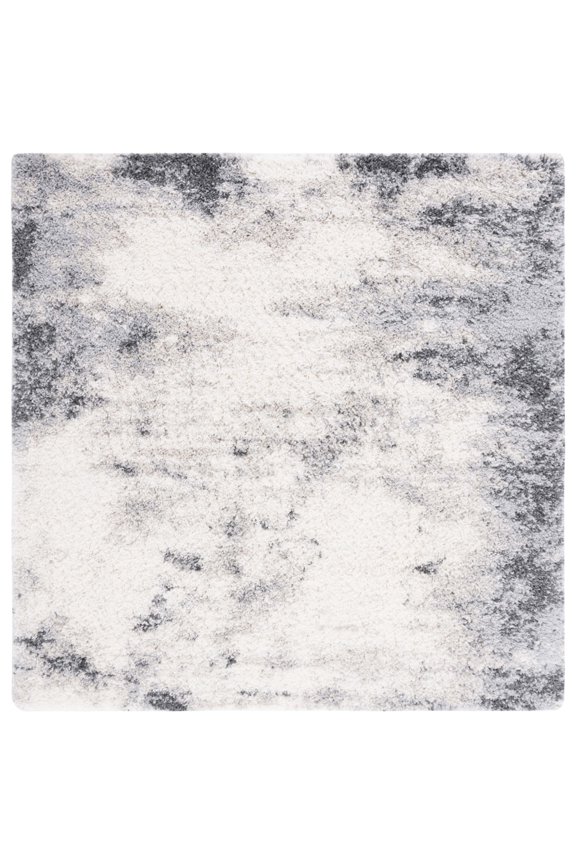 Fontana Jamie Solid Shag Area Rug, Ivory, 2'3" x 4'