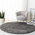 thumbnail image 1 of SAFAVIEH Fontana Jamie Solid Shag Area Rug, Silver, 6'7" x 6'7" Round, 1 of 8