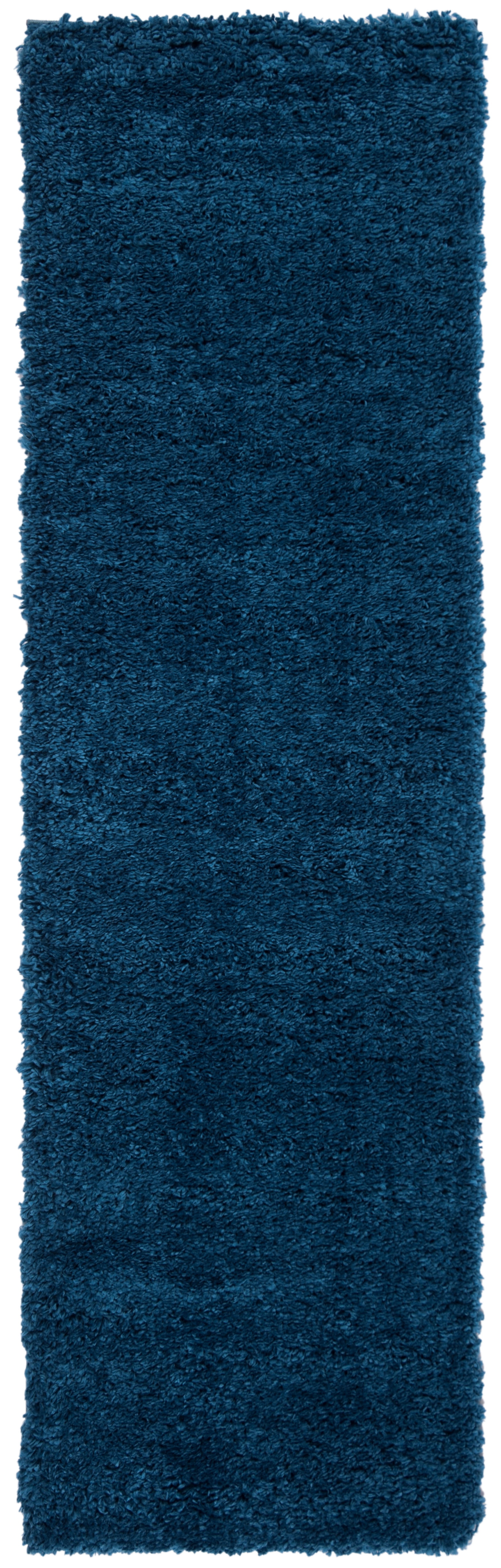 SAFAVIEH Fontana Jamie Solid Shag Runner Rug, Blue, 2'3" x 6'