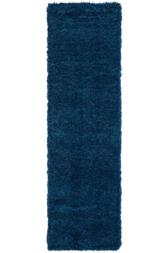 Fontana Jamie Solid Shag Runner Rug, Blue, 2'3" x 6'