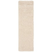 SAFAVIEH Fontana Jamie Solid Shag Runner Rug, Creme, 2'3" x 10'