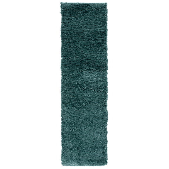 SAFAVIEH Fontana Jamie Solid Shag Runner Rug, Dark Green, 2'3" x 8'