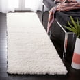 thumbnail image 1 of SAFAVIEH Fontana Jamie Solid Shag Runner Rug, Ivory, 2'3" x 8', 1 of 9