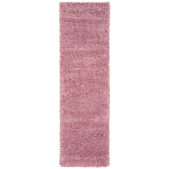 SAFAVIEH Fontana Jamie Solid Shag Runner Rug, Pink, 2'3" x 6'