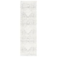 thumbnail image 1 of SAFAVIEH Fontana Shag Dallas Block Plush Runner Rug, Ivory/Grey, 2'3" x 8', 1 of 8
