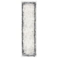 thumbnail image 1 of SAFAVIEH Fontana Shag Damian Bordered Plush Runner Rug, Ivory/Grey, 2'3" x 8', 1 of 8