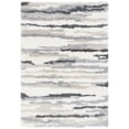 thumbnail image 1 of SAFAVIEH Fontana Shag Damjana Striped Plush Area Rug, Ivory/Grey, 5'3" x 7'6", 1 of 8