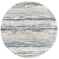 thumbnail image 1 of SAFAVIEH Fontana Shag Danica Striped Plush Area Rug, Ivory/Grey, 5'3" x 5'3" Round, 1 of 8