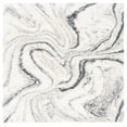 thumbnail image 1 of SAFAVIEH Fontana Shag Danita Modern Plush Area Rug, Ivory/Grey, 4' x 4' Square, 1 of 8
