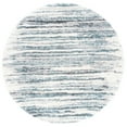 thumbnail image 1 of SAFAVIEH Fontana Shag Danny Abstract Plush Area Rug, Ivory/Teal, 8' x 8' Round, 1 of 8