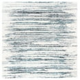 thumbnail image 1 of SAFAVIEH Fontana Shag Danny Abstract Plush Area Rug, Ivory/Teal, 8' x 8' Square, 1 of 8