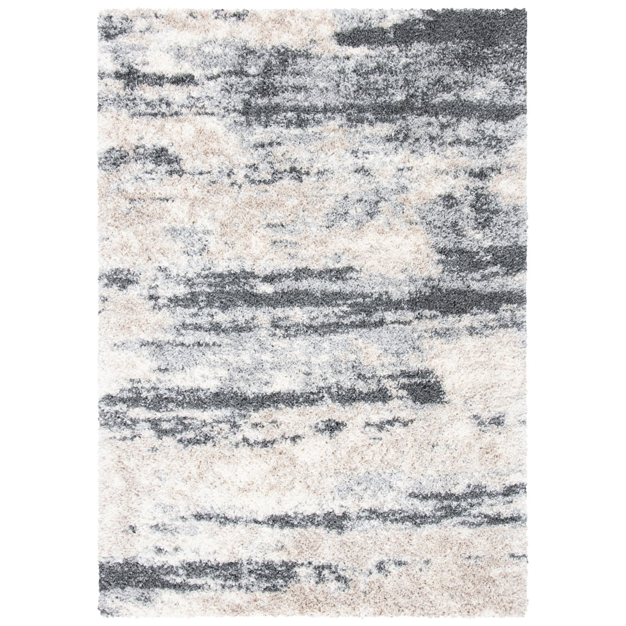 Free Shipping! SAFAVIEH Fontana Shag Dara Abstract Plush Area Rug, Grey ...