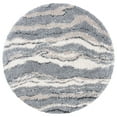 thumbnail image 1 of SAFAVIEH Fontana Shag Darell Abstract Plush Area Rug, Grey/Ivory, 6'7" x 6'7" Round, 1 of 8