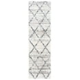 thumbnail image 1 of SAFAVIEH Fontana Shag Darina Diamond Plush Runner Rug, Grey/Ivory, 2'3" x 20', 1 of 9