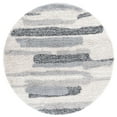 thumbnail image 1 of SAFAVIEH Fontana Shag Darius Abstract Plush Area Rug, Grey/Ivory, 4' x 4' Round, 1 of 8