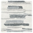 thumbnail image 1 of SAFAVIEH Fontana Shag Darius Abstract Plush Area Rug, Grey/Ivory, 4' x 4' Square, 1 of 8