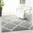 thumbnail image 1 of SAFAVIEH Fontana Venice Geometric Plush Shag Area Rug, Grey/Cream, 5'3" x 7'6", 1 of 10