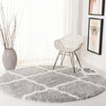 thumbnail image 1 of SAFAVIEH Fontana Venice Geometric Shag Area Rug, Grey/Cream, 6'7" x 6'7" Round, 1 of 9