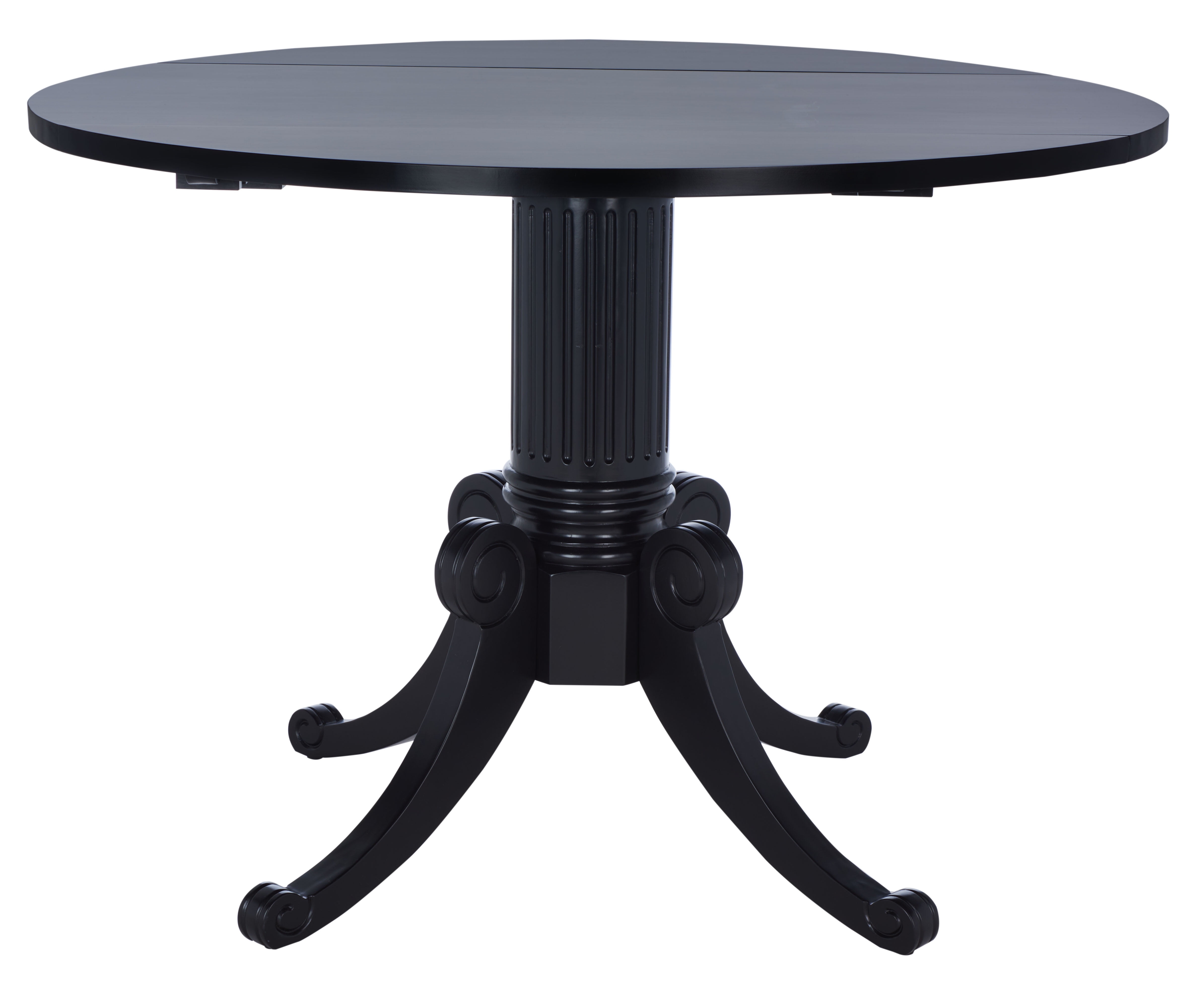 SAFAVIEH Forest Drop Rustic Foldable Leaf Dining Table, Black (43.3 in. W x 43.3 in. D x 30.7 in ...