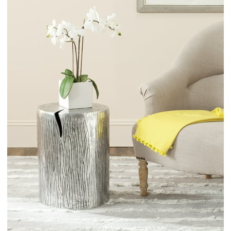 SAFAVIEH Forrest Contemporary Metal Table Stool, Silver
