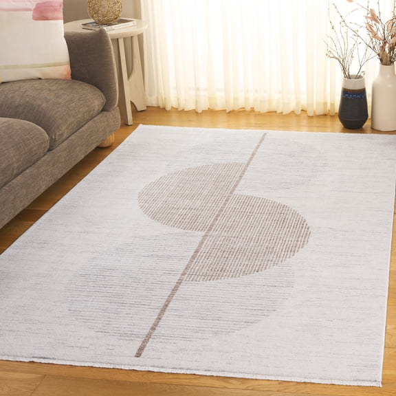 Safavieh Forum Gideon Abstract Area Rug, Ivory/Gray Brown, 5' x 7'