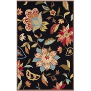 SAFAVIEH Four Seasons Barrett Floral Area Rug, Black/Purple, 3'6" x 5'6"