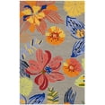 thumbnail image 1 of SAFAVIEH Four Seasons Caelan Novelty Flowers Area Rug, Grey/Orange, 2'6" x 4', 1 of 5