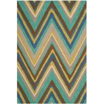 SAFAVIEH Four Seasons Carolus Geometric Area Rug, Blue/Multi, 4' x 6'