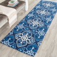 thumbnail image 1 of SAFAVIEH Four Seasons Chelsea Medallion Polyester Runner Rug, Navy/Ivory, 2'3" x 8', 1 of 6