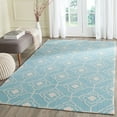 thumbnail image 1 of SAFAVIEH Four Seasons Delbert Trellis Polyester Area Rug, Light Blue/Ivory, 5' x 8', 1 of 6