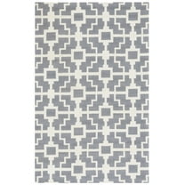 SAFAVIEH Four Seasons Bradford Geometric Polyester Area Rug, Grey/Ivory, 5' x 8'