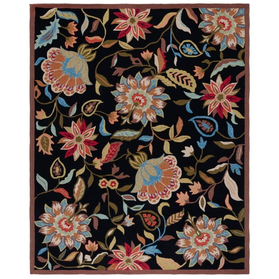 SAFAVIEH Four Seasons FRS435B Black / Purple Rug