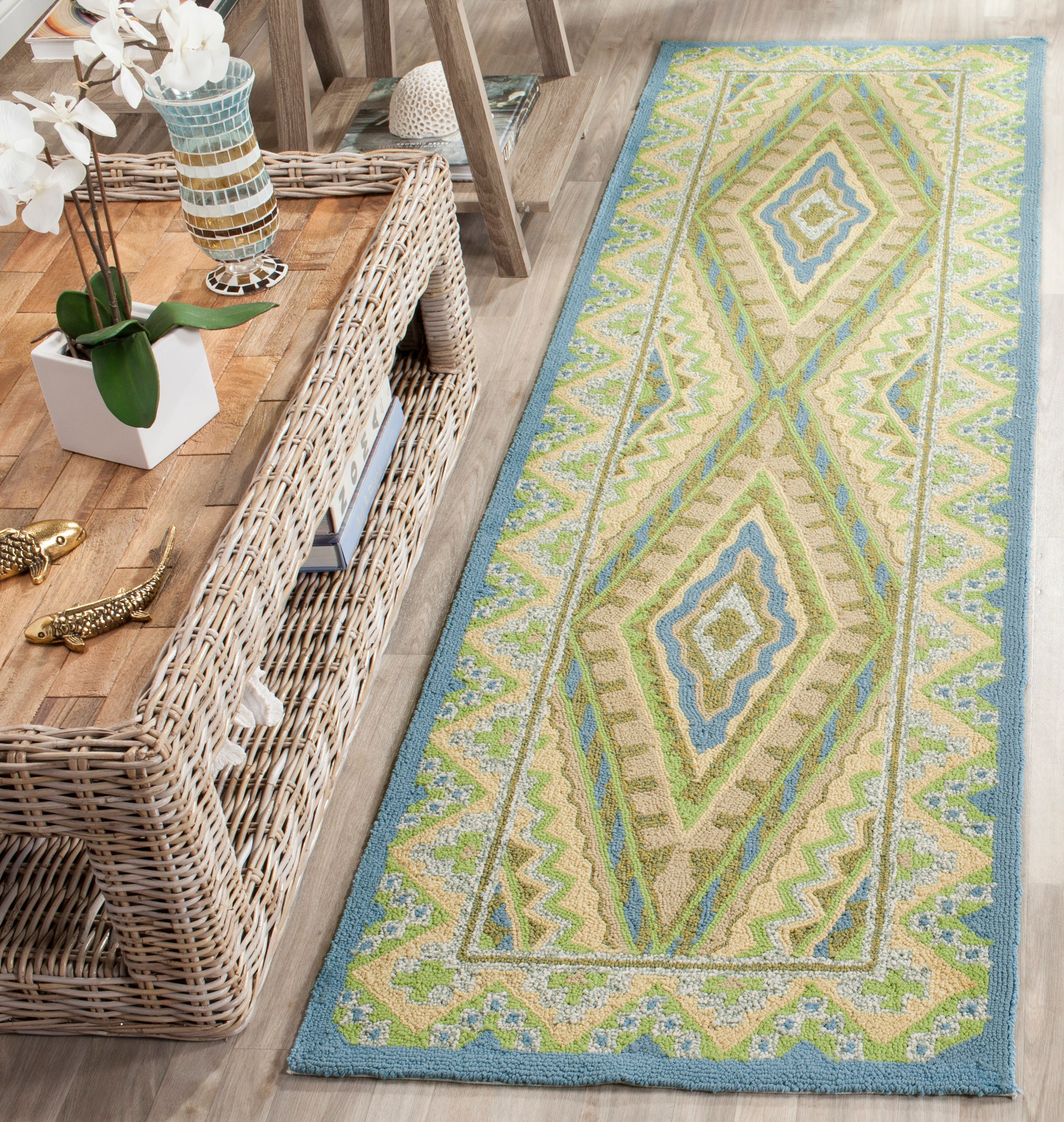 SAFAVIEH Four Seasons FRS490H Blue / Yellow Rug - Walmart.com