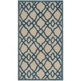 thumbnail image 1 of SAFAVIEH Four Seasons Hannan Geometric Floral Polyester Area Rug, Ivory/Blue, 2'3" x 3'9", 1 of 6