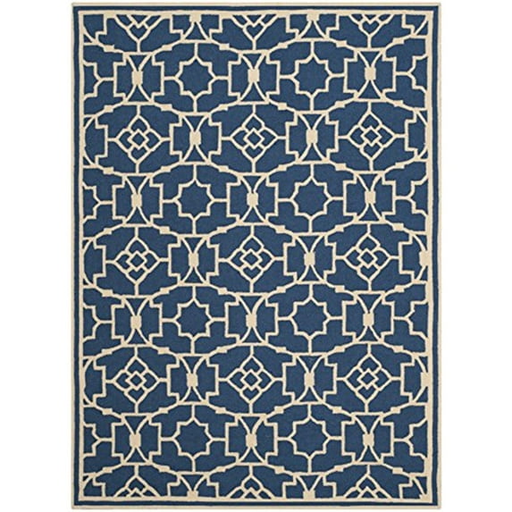 SAFAVIEH Four Seasons Isaac Abstract Area Rug, Navy/Ivory, 8' x 10'